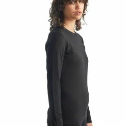Icebreaker Women's 200 Oasis Long Sleeve Crewe Black