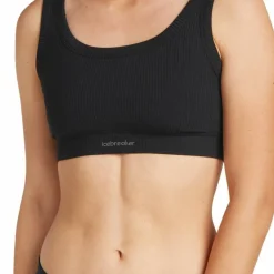 Icebreaker Women's Merino Rib Lotus Bra Black