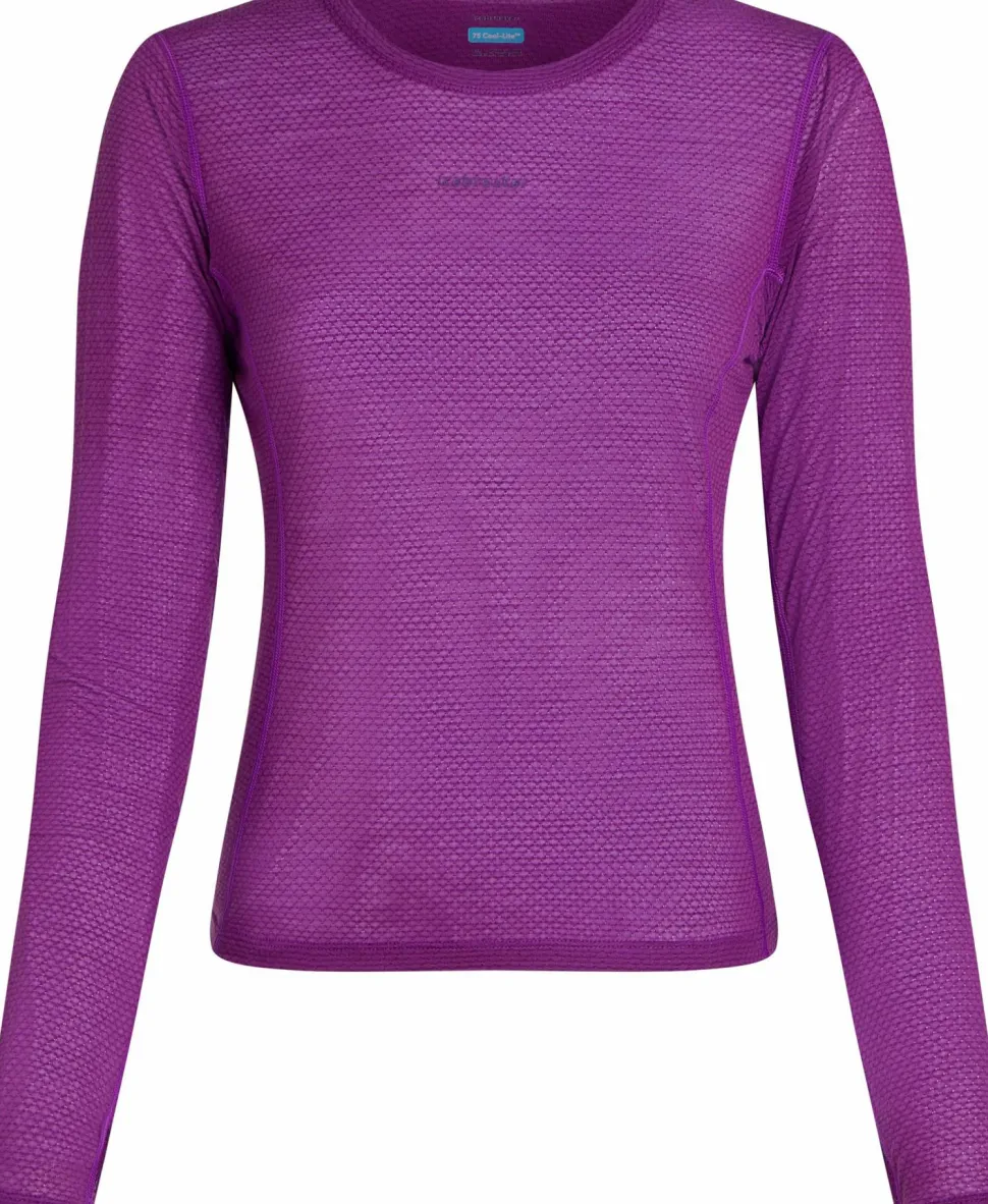 Icebreaker Women's Merino 75 Cool-Lite Featherlight Longleeve Crewe Passion