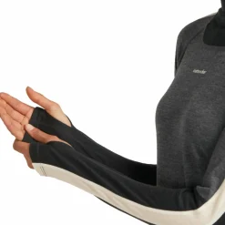 Icebreaker Women's Merino 200 Oasis+ Long Sleeve High Neck Black/Jet Hthr/Undyed