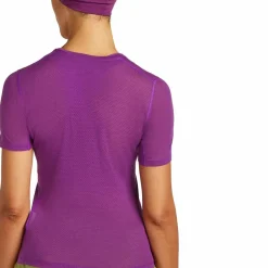 Icebreaker Women's Merino 75 Cool-Lite Featherlight Shortsleeve Crewe Passion