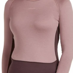 Icebreaker Women's Merino 260 ZoneKnit Long Sleeve Crewe Java/Summit