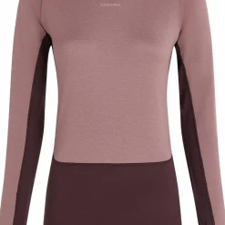 Icebreaker Women's Merino 260 ZoneKnit Long Sleeve Crewe Java/Summit