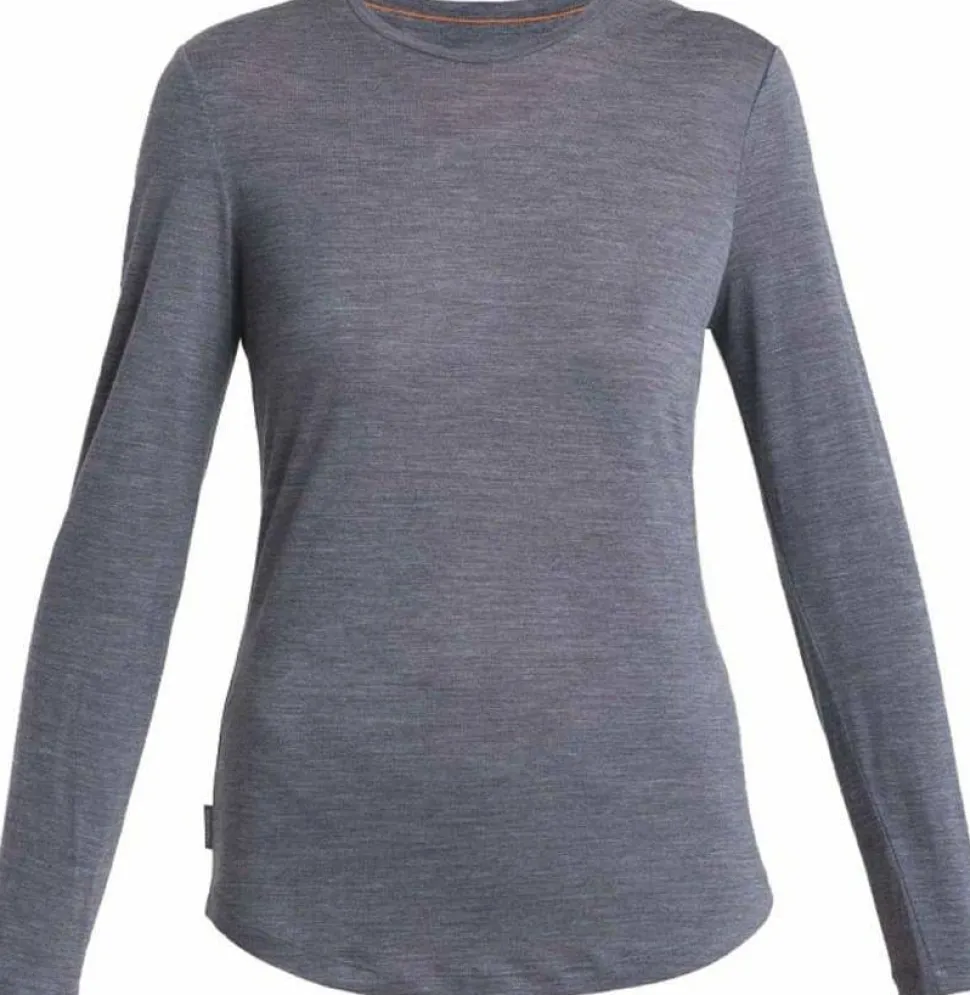 Icebreaker Women's Merino 125 Cool-Lite Sphere III Long Sleeve Tee Midnight Navy Heather