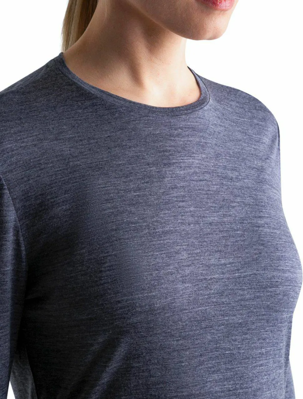 Icebreaker Women's Merino 125 Cool-Lite Sphere III Long Sleeve Tee Midnight Navy Heather