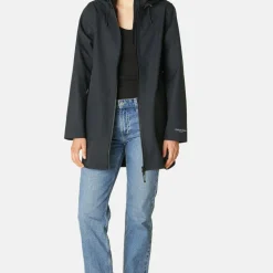 Ilse Jacobsen Women's Raincoat 135 Long Dark Indigo