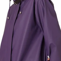 Ilse Jacobsen Women's Raincoat Detachable Hood Purple Rain