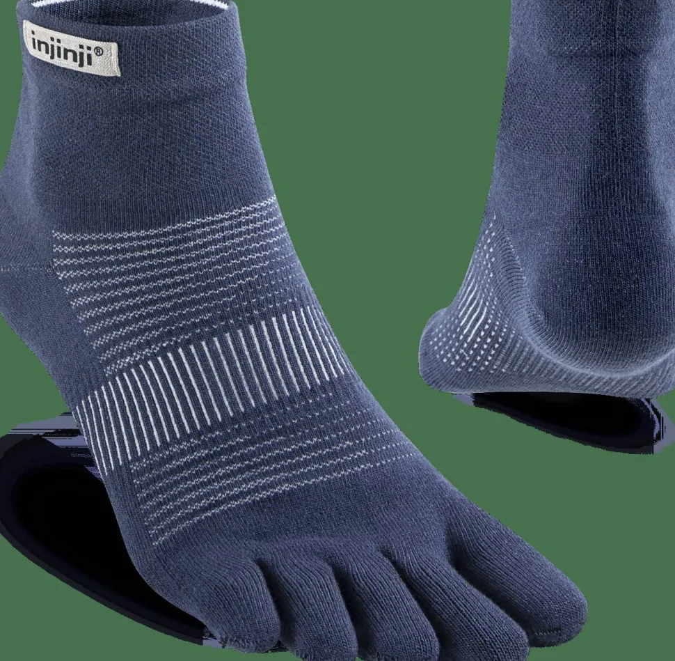 Injinji Men's Run Lightweight Mini-Crew Navy