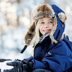 Isbjörn of Sweden Kids' Squirrel Winter Cap Navy