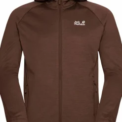 Jack Wolfskin Men's Peak District Hooded Full Zip Hot Choc