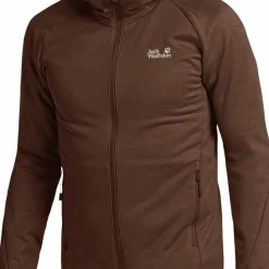 Jack Wolfskin Men's Peak District Hooded Full Zip Hot Choc