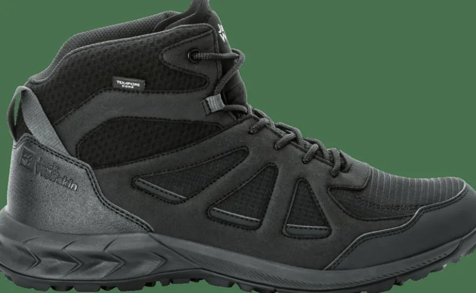 Jack Wolfskin Men's Woodland 2 Texapore Mid Black