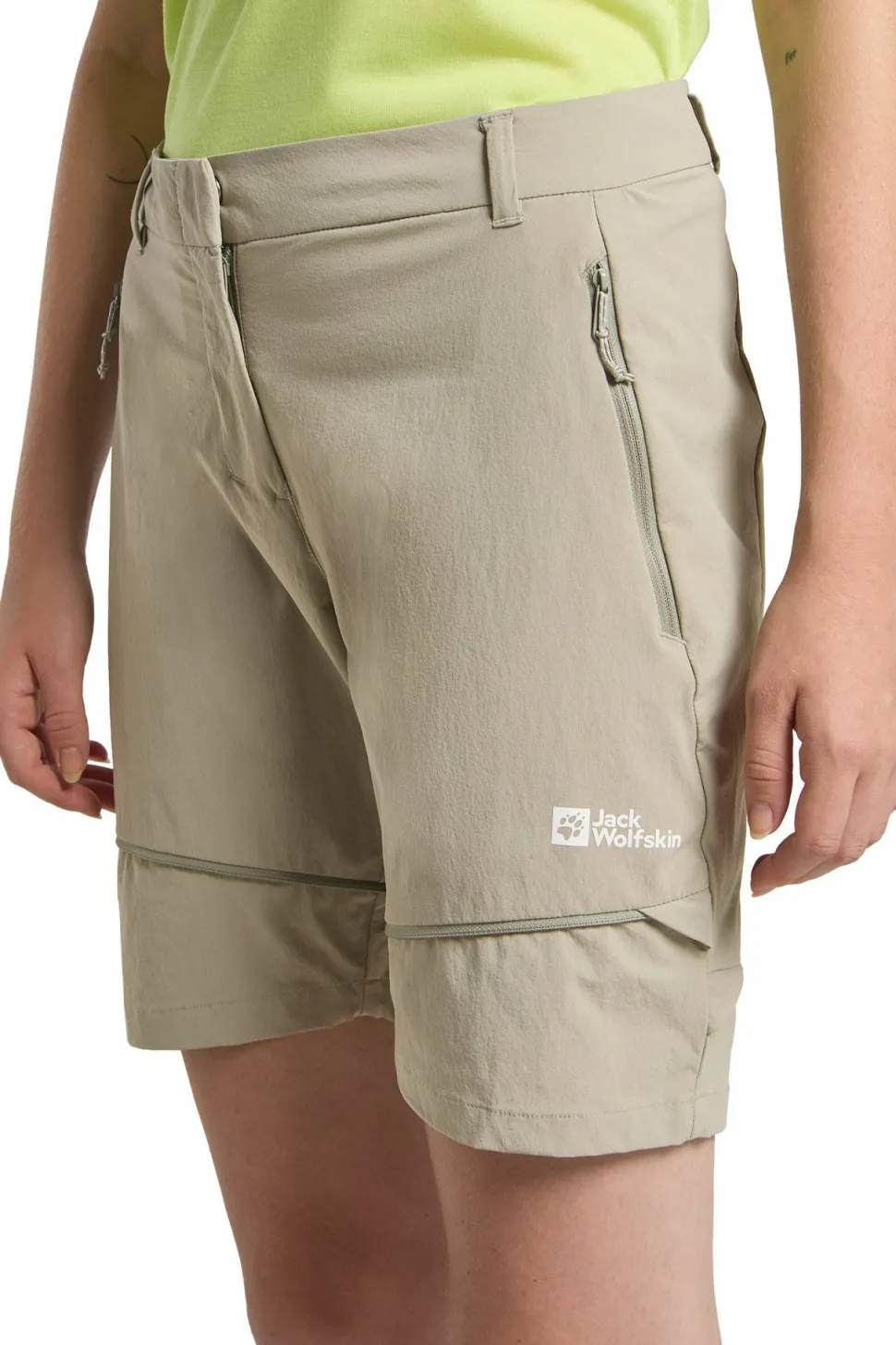 Jack Wolfskin Women's Hikeout Zip Off Pants Stone
