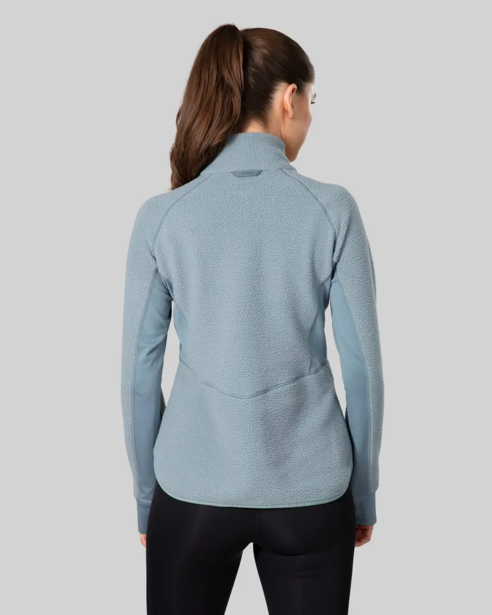 Johaug Women's Fusion Pile Henley Green/blue