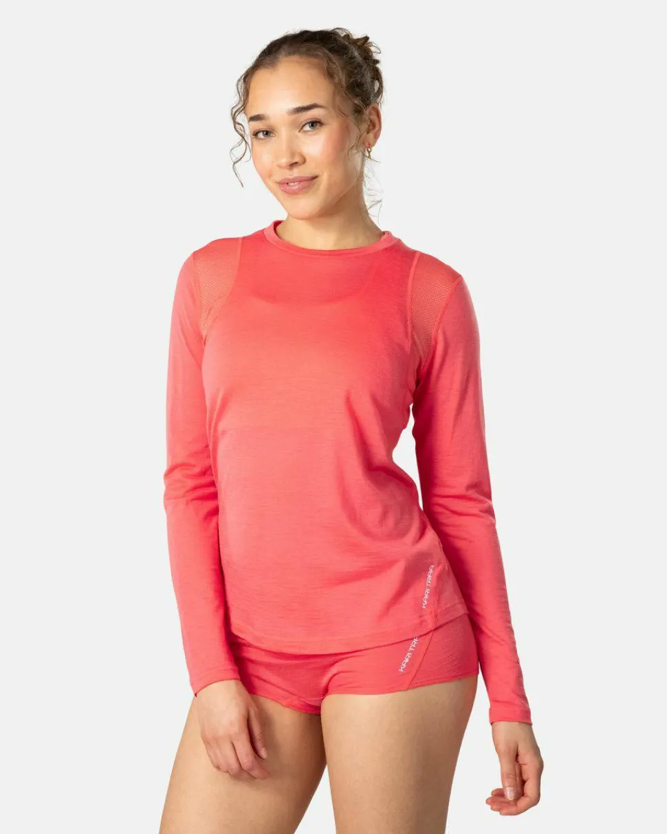 Kari Traa Women's Embla Wool Long Sleeve Light Red