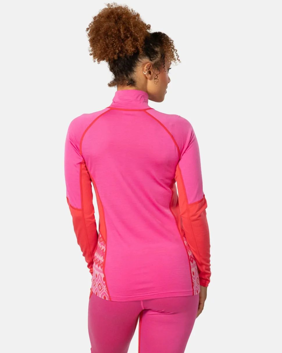 Kari Traa Women's Malia Half Zip Bright Pink