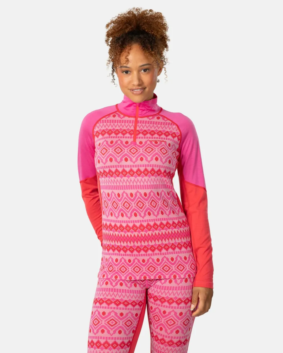 Kari Traa Women's Malia Half Zip Bright Pink
