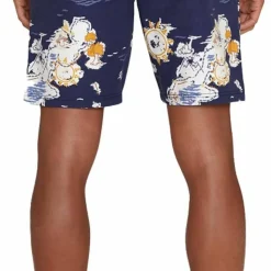 Knowledge Cotton Apparel Men's Boardwalk Shorts With Elastic Waist Night Sky