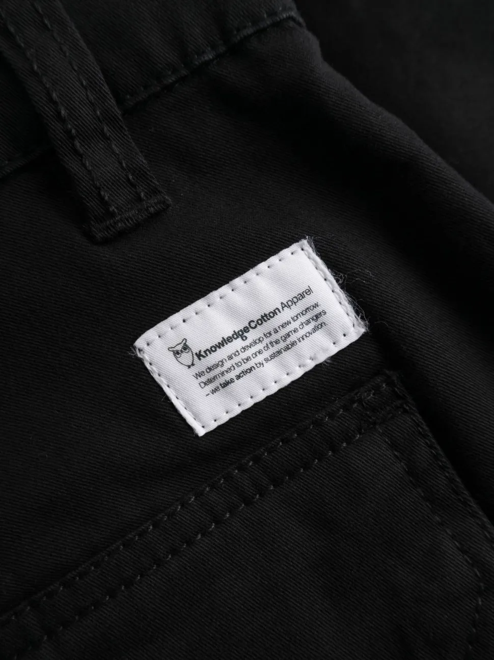 Knowledge Cotton Apparel Men's Cargo Stretched Twill Shorts Black Jet