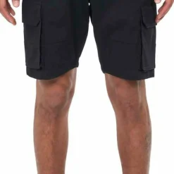 Knowledge Cotton Apparel Men's Cargo Stretched Twill Shorts Black Jet