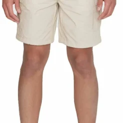 Knowledge Cotton Apparel Men's Fig Loose Cargo Poplin Shorts Light Feather Gray
