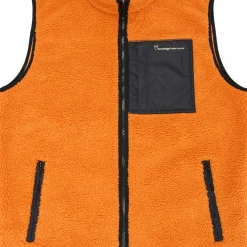 Knowledge Cotton Apparel Men's Teddy Fleece Vest Desert Sun