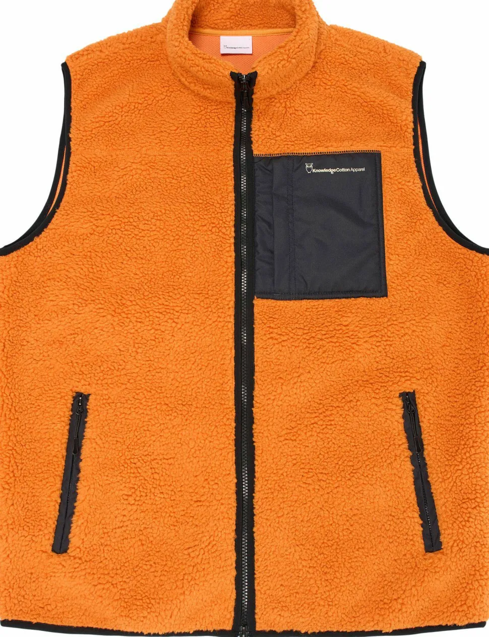 Knowledge Cotton Apparel Men's Teddy Fleece Vest Desert Sun