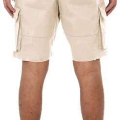 Knowledge Cotton Apparel Men's Cargo Stretched Twill Shorts Light Feather Gray