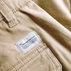 Knowledge Cotton Apparel Men's Cargo Stretched Twill Shorts Light Feather Gray