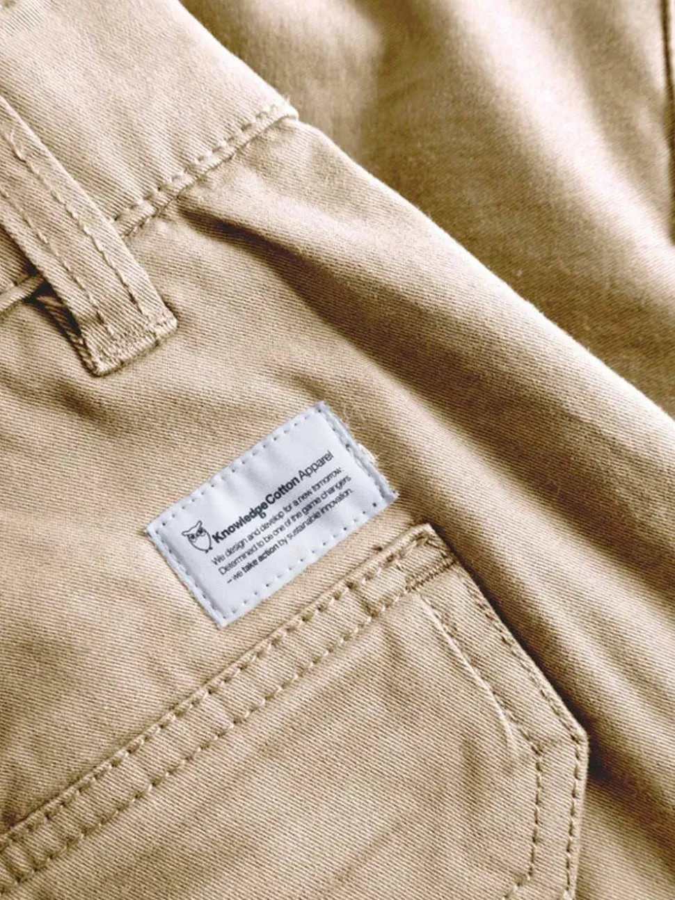 Knowledge Cotton Apparel Men's Cargo Stretched Twill Shorts Light Feather Gray