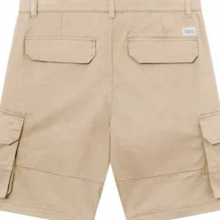 Knowledge Cotton Apparel Men's Cargo Stretched Twill Shorts Light Feather Gray