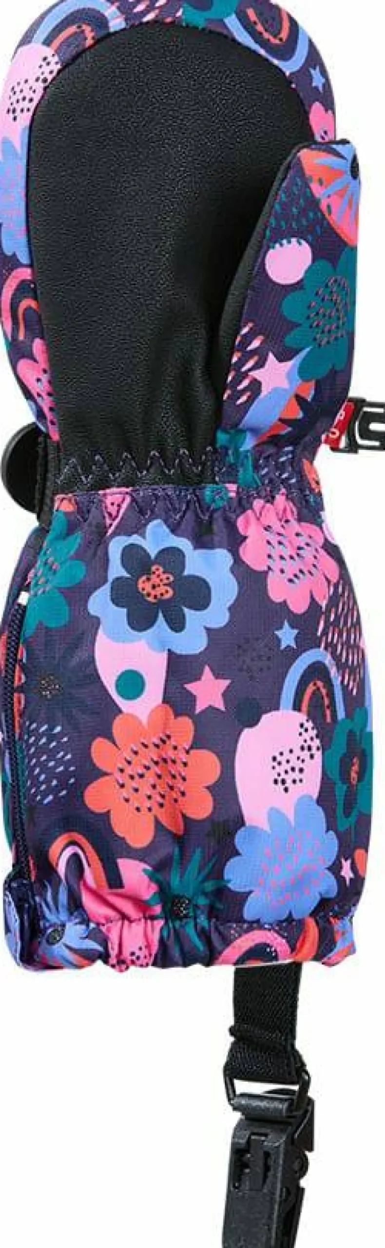 Kombi Kids' Crazy Caribo Mitten Purple Rainbow Flower