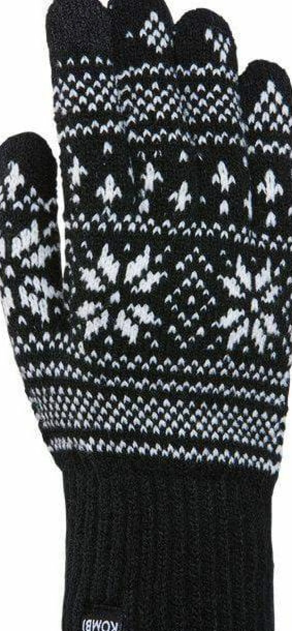 Kombi Unisex Nordic Jacquard Gloves Black