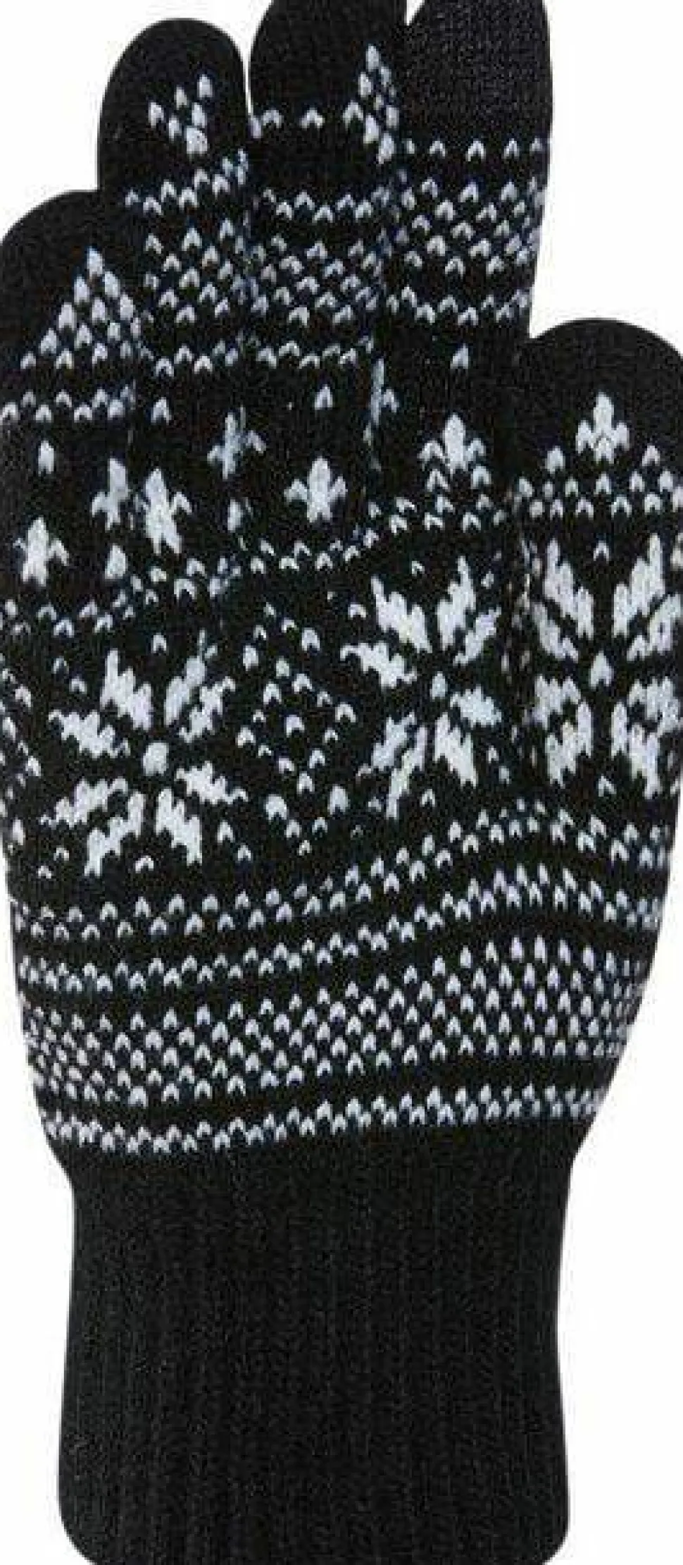 Kombi Unisex Nordic Jacquard Gloves Black