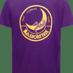 La Sportiva Men's Climbing On The Moon T-Shirt Viola/Giallo