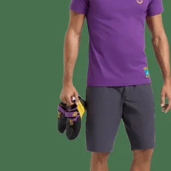 La Sportiva Men's Climbing On The Moon T-Shirt Viola/Giallo