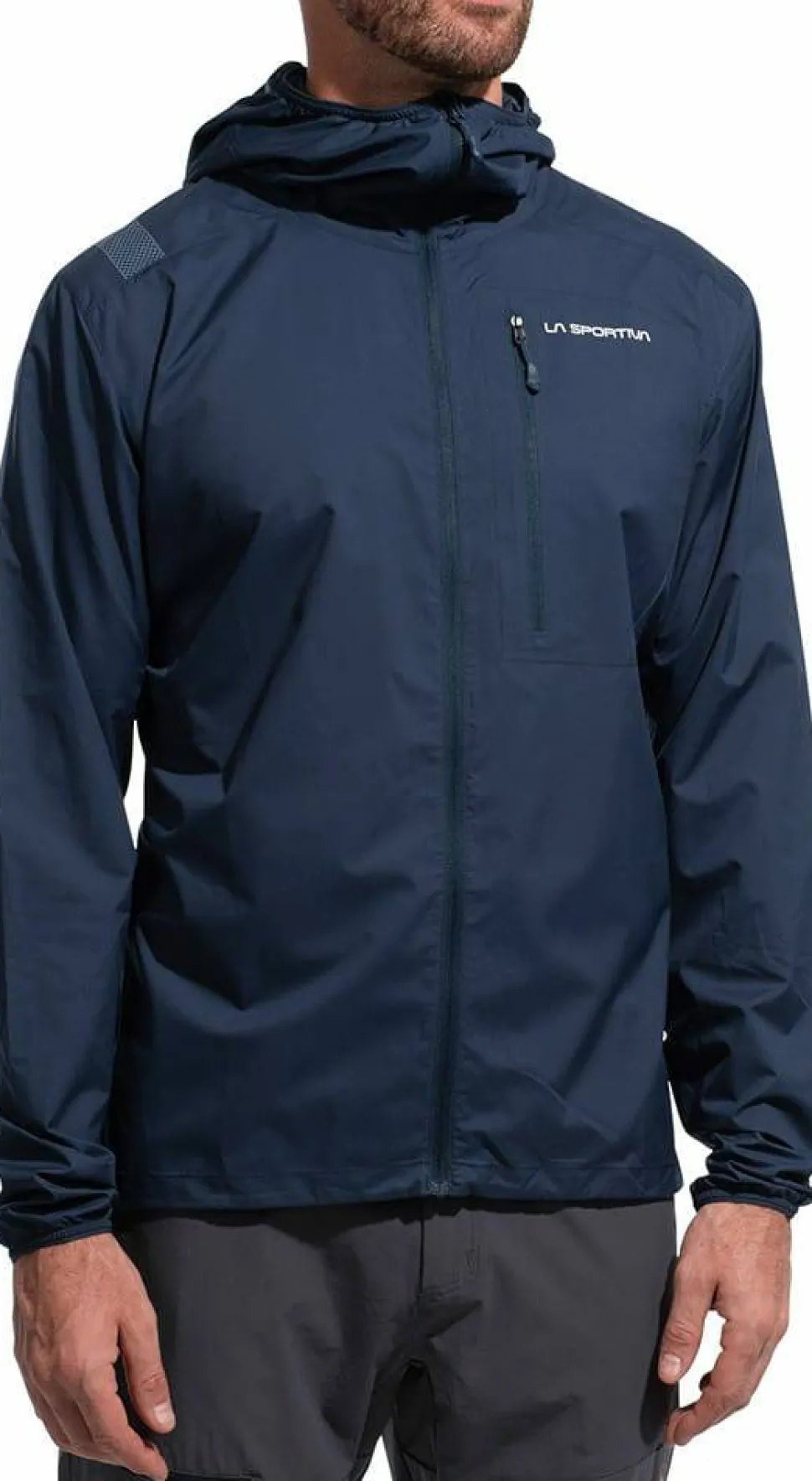 La Sportiva Men's Wall Breeze Stretch Jacket Night Sky/chalk