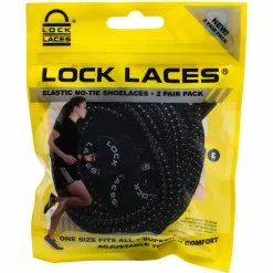 Lock Laces No Tie Shoelaces 2-pack Black