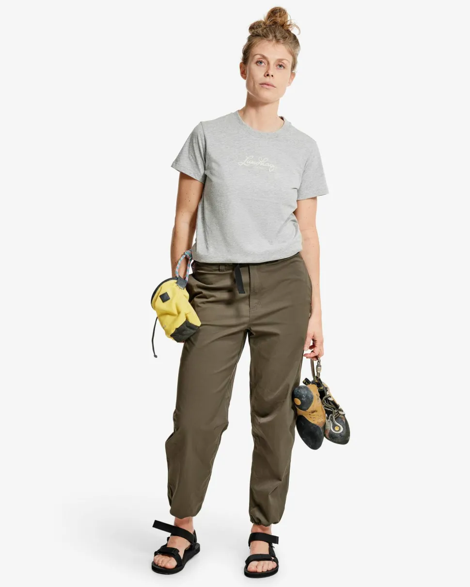 Lundhags Women's Järpen Logo T-shirt Light Grey Melange