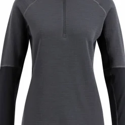 Lundhags Women's Prime Merino Half Zip Charcoal/Black