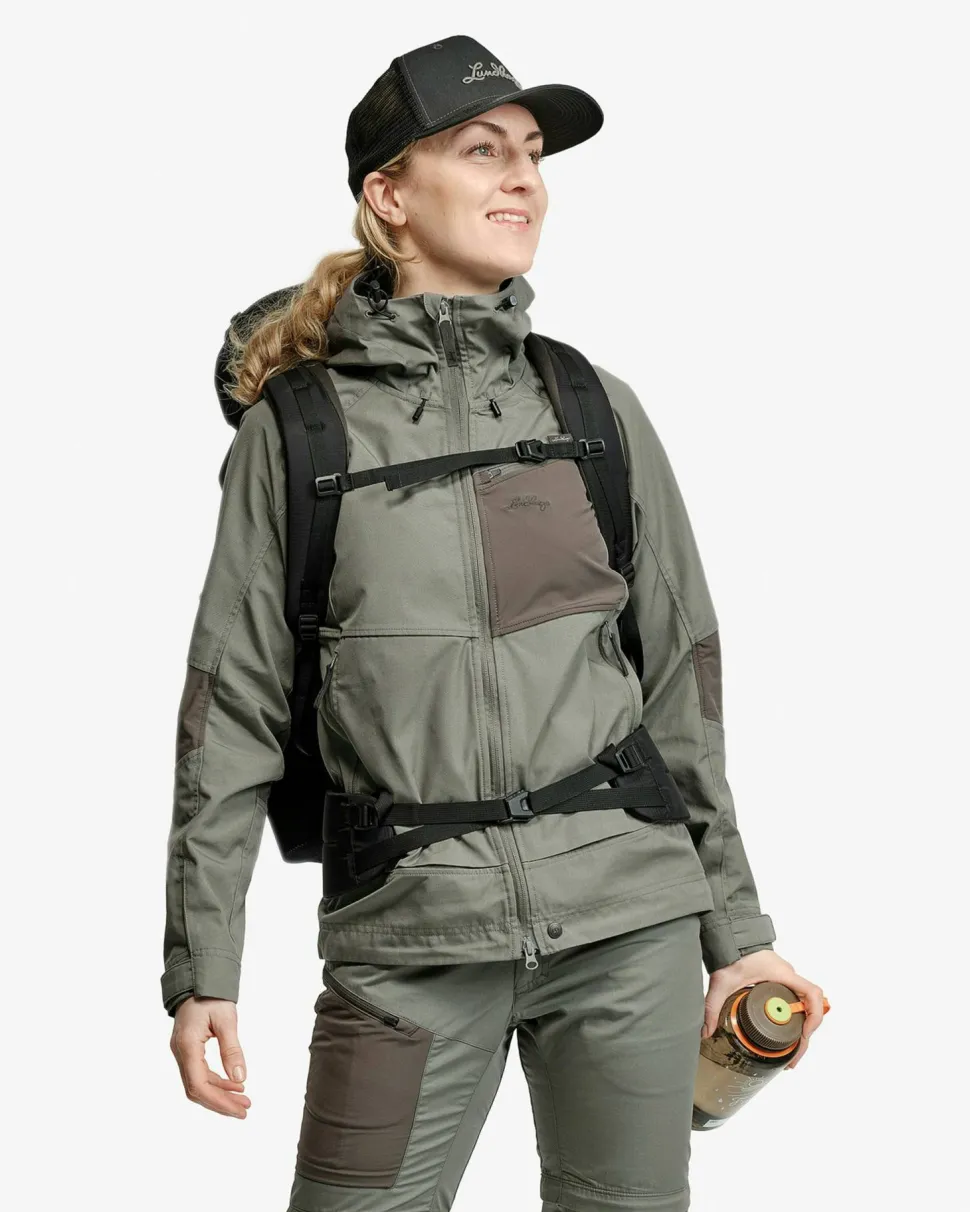 Lundhags Women's Tived Stretch Hybrid Jacket Aloe Green/forest Green