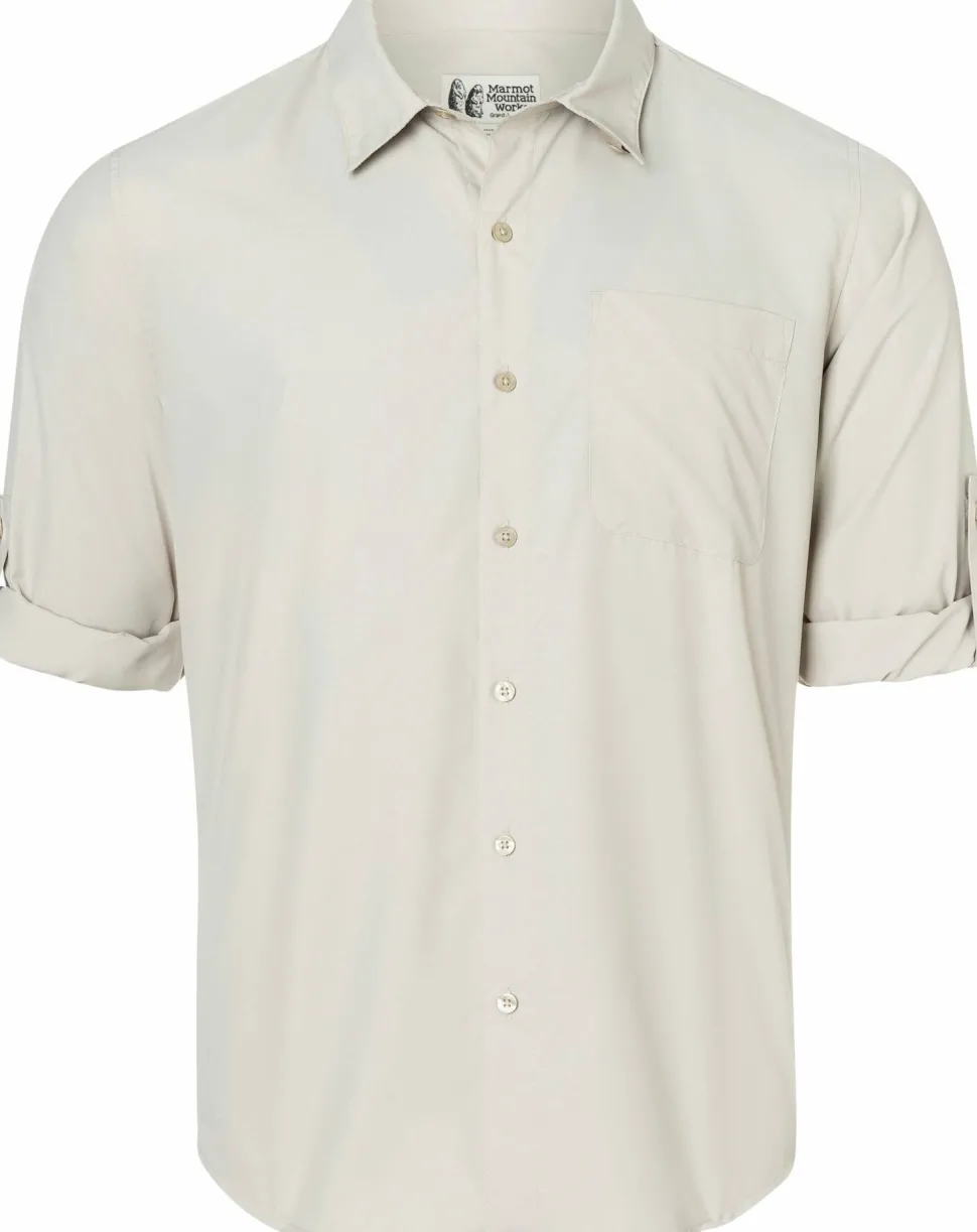 Marmot Men's Airexchange Upf 40 Ls Shirt Birch Bark