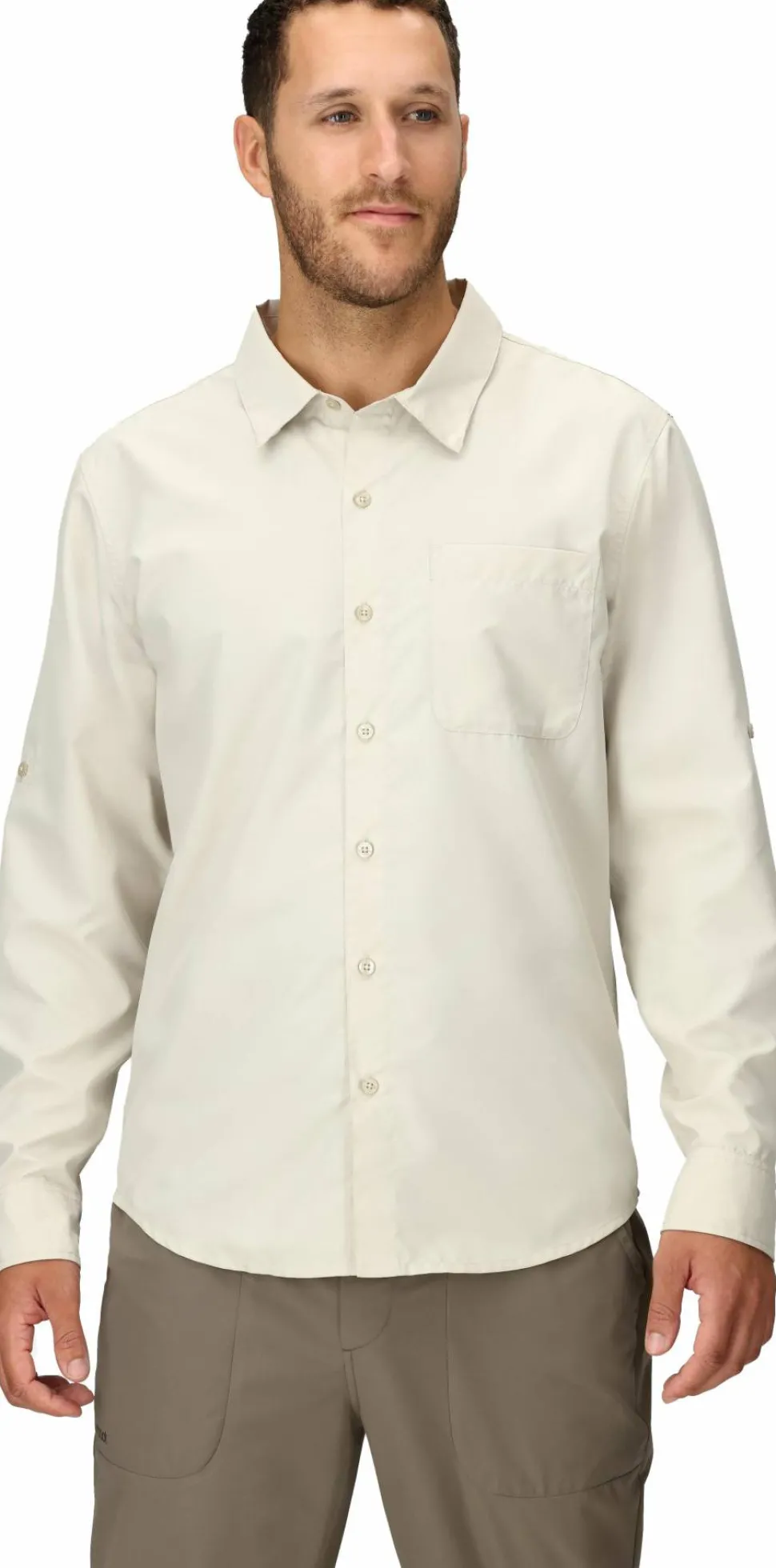 Marmot Men's Airexchange Upf 40 Ls Shirt Birch Bark