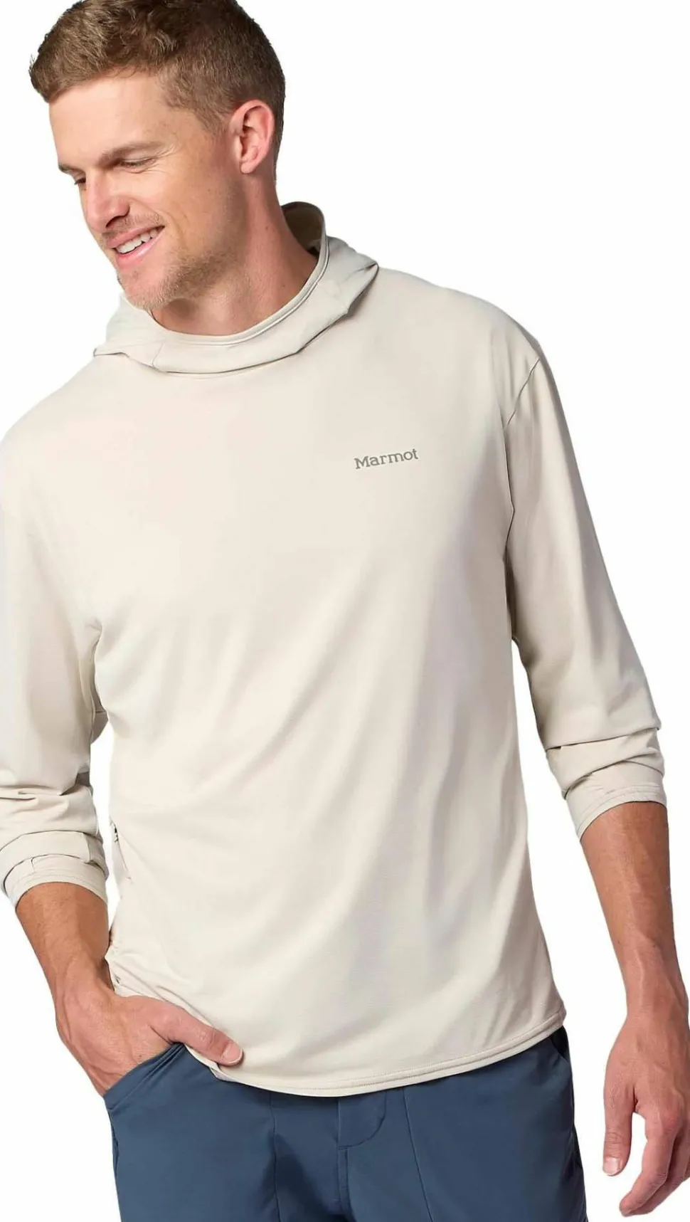 Marmot Men's Airexchange Upf 50 Hoody Birch Bark