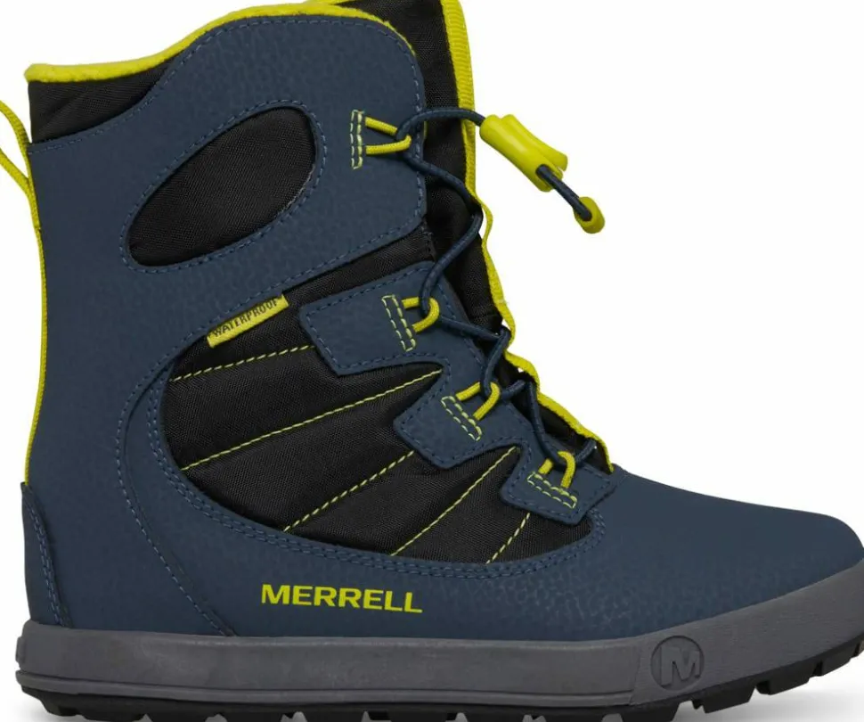 Merrell Juniors' Snow Bank 4.0 Waterproof Navy/lime