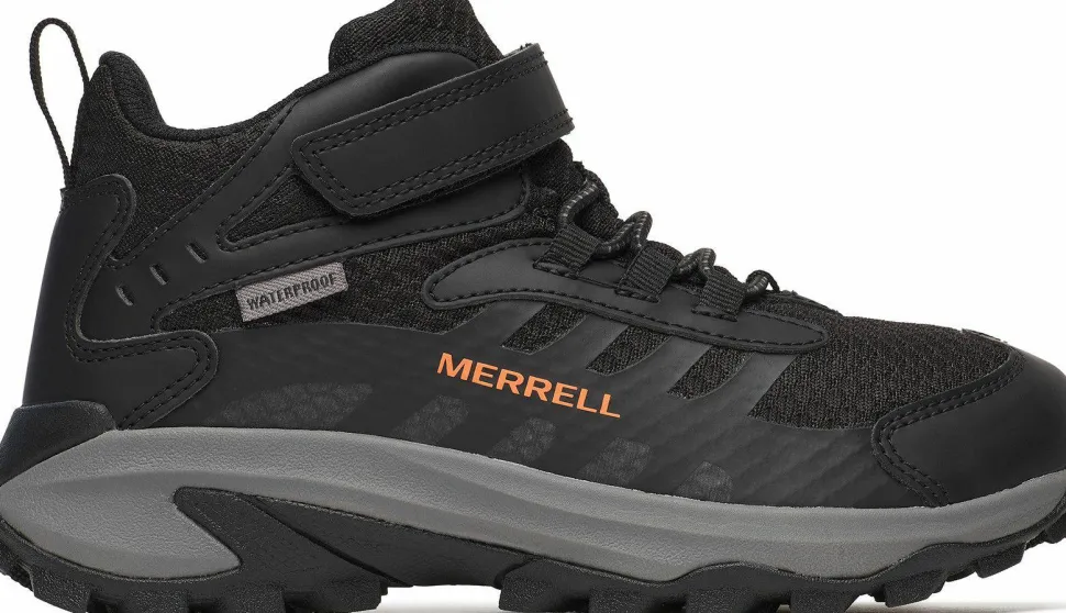 Merrell Kids' Moab Speed Mid 2 A/C Waterproof Black