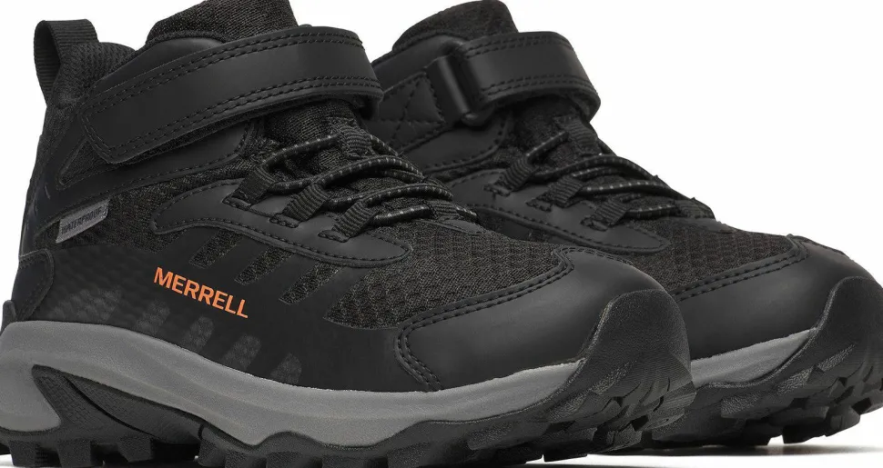 Merrell Kids' Moab Speed Mid 2 A/C Waterproof Black