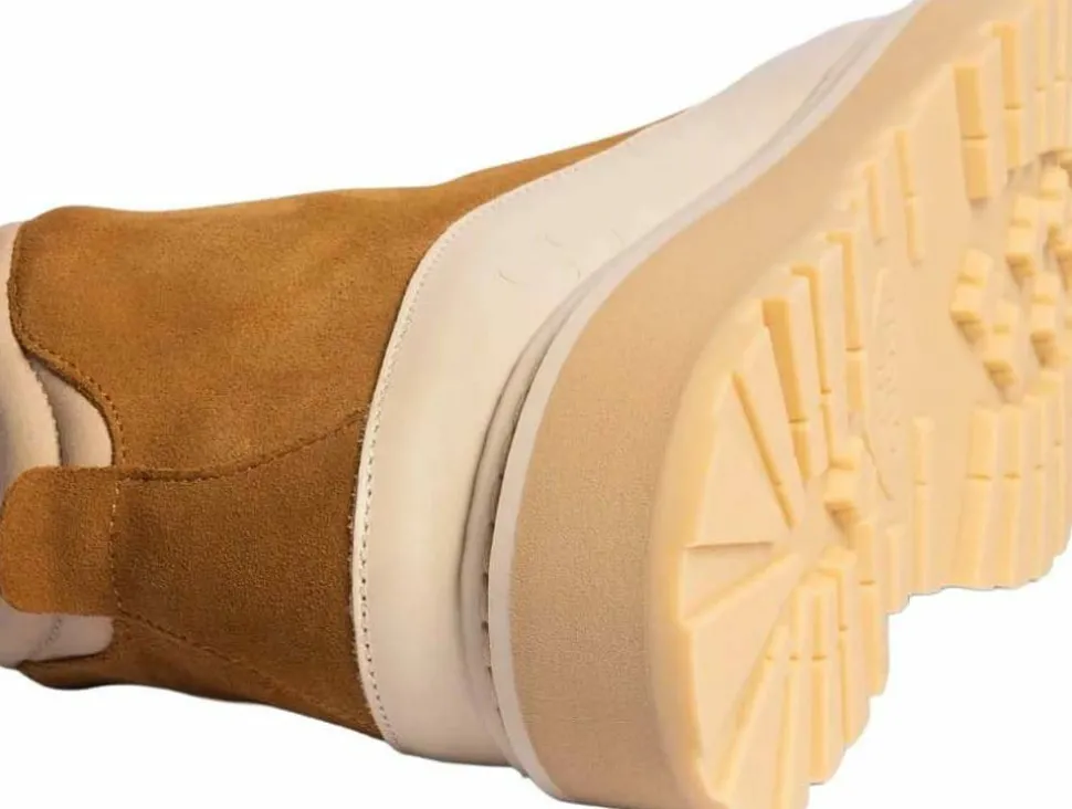 mono Women's Core Cap Suede Cognac Cream