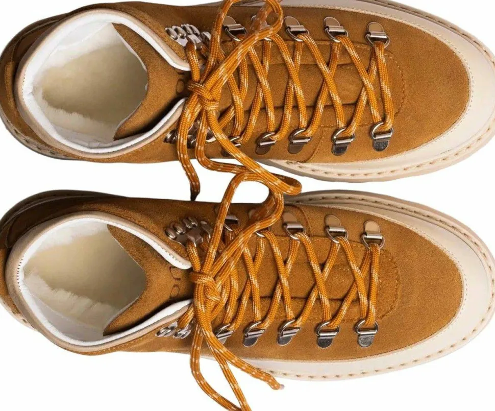 mono Women's Core Cap Suede Cognac Cream