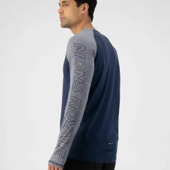 Mons Royale Men's Temple Tech LS Grey Heather/midnight
